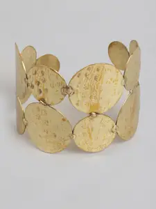 RICHEERA Women Gold-Plated Cuff Bracelet