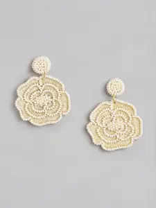 RICHEERA Floral Beaded Drop Earrings