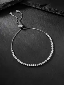 Peora Silver-Plated Cubic Zirconia Link Bracelet