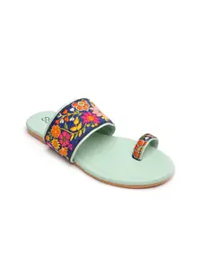 Street Style Store Women Floral One Toe Flats
