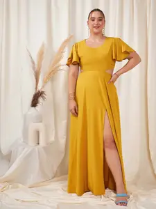 Berrylush Flutter Sleeve Maxi Dress