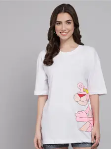 Funday Fashion Graphic Printed Oversized Cotton T-shirt