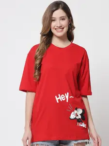 Funday Fashion Mickey Mouse Printed Oversized Cotton T-shirt