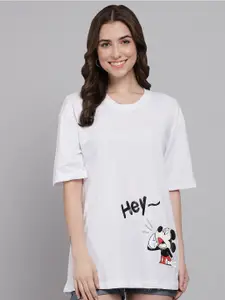 Funday Fashion Mickey Mouse Printed Oversized Cotton T-shirt