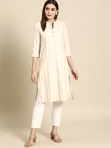 Anouk Women Striped Cotton Kurta