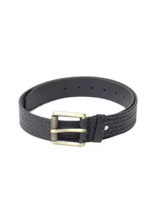Calvadoss Men Textured Tang Leather Belt