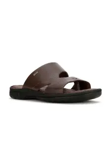 Scholl Men Leather Slip-On Comfort Sandals