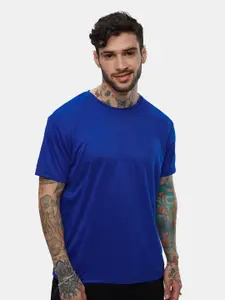 The Souled Store Blue Round Neck Regular Sleeves T-shirt
