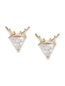 AccessHer Gold-Plated Contemporary Studs Earrings