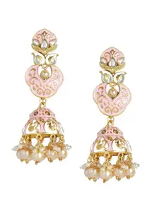 AccessHer Gold-Plated  Dome Shaped Jhumkas Earrings
