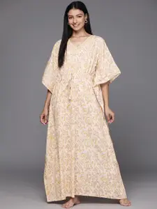 Libas Printed Cotton Maxi Nightdress