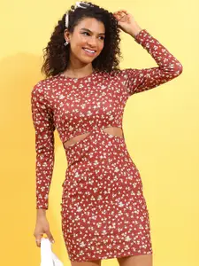KETCH Floral Print Bodycon Dress
