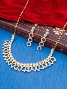 Sukkhi Gold-Plated Stone-Studded Necklace and Earrings