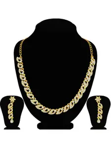 Sukkhi Gold-Plated Stone-Studded Necklace & Earrings Set