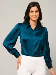 PURYS Satin Casual Shirt