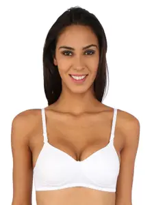 Bralux Lightly Padded All day Comfort Seamless Cotton Transparent Back T-shirt Bra