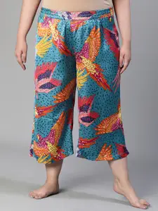 Oxolloxo Women Plus Size Printed Flared Lounge Pants