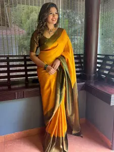 KALINI Ethnic Motif Woven Design Zari Banarasi Saree