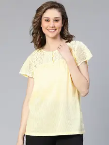 Oxolloxo Cotton Laced Up Lounge Top