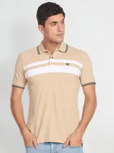 Arrow Sport Striped Polo Collar Short Sleeves Casual T-shirt