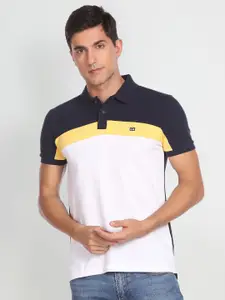 Arrow Sport Colourblocked Polo Collar Cotton T-shirt