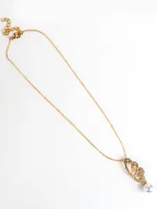 Jewelz Gold-Plated Stone Studded Necklace