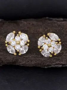 Sukkhi Gold-Plated Contemporary Studs Earrings
