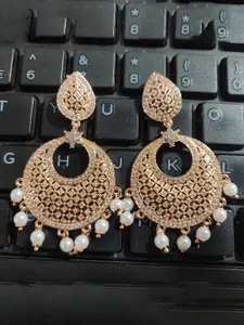 Sukkhi Rose Gold Plated Contemporary Drop Earrings