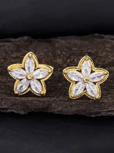 Sukkhi Gold Plated Star Shaped Stud Earrings