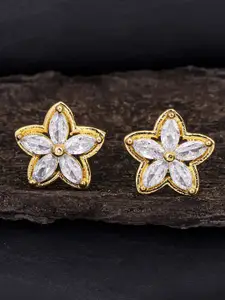Sukkhi Gold Plated Star Shaped Stud Earrings