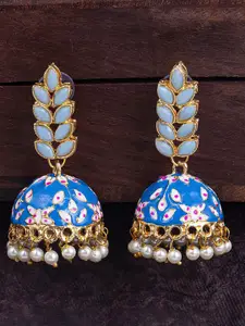 Sukkhi Gold-Plated Dome Shaped Jhumkas Earrings