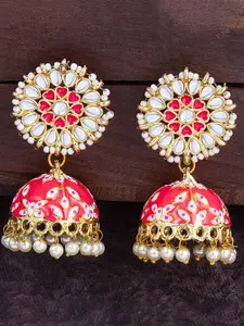 Sukkhi Gold-Plated Dome Shaped Jhumkas