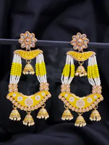 Sukkhi Gold-Plated Contemporary Drop Earrings