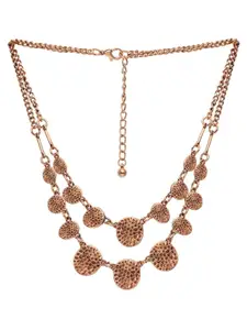 Sukkhi Rose Gold-Plated Round Shaped Necklace