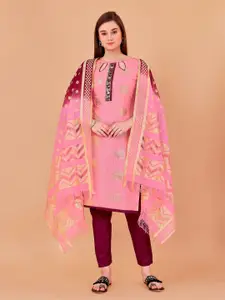 APNISHA Embroidered Pure Cotton Unstitched Dress Material