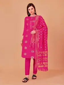 APNISHA Embroidered Pure Cotton Unstitched Dress Material