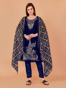 APNISHA Embroidered Pure Cotton Unstitched Dress Material