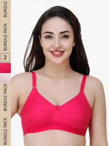 College Girl Pack Of 2 Full Coverage All Day Comfort Pure Cotton Everyday Bra