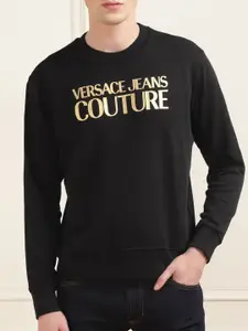 Versace Jeans Couture Brand Logo Printed Cotton Sweatshirt