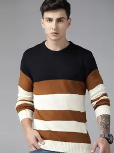 The Roadster Lifestyle Co. Striped Acrylic Pullover