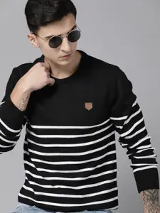 The Roadster Lifestyle Co. Striped Acrylic Pullover