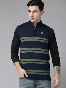 The Roadster Lifestyle Co. Striped Acrylic Sweater Vest