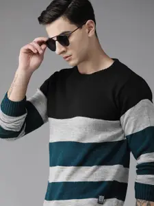 The Roadster Lifestyle Co. Striped Acrylic Pullover