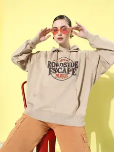 The Roadster Life Co. Embroidered Hooded Oversized Sweatshirt