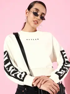 The Roadster Life Co. Off-White Hyper Graphics Printed Sweatshirt