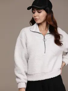 The Roadster Lifestyle Co. Half-Zipper Sherpa Sweatshirt