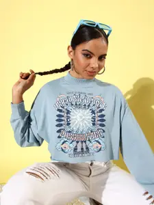 The Roadster Life Co. Printed Crop Sweatshirt