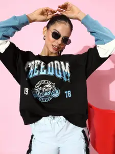 The Roadster Life Co. Printed November-Winter Discotheque-Very Varsity Sweatshirt