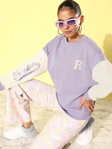 The Roadster Life Co. Round Neck Embroidered Sweatshirt