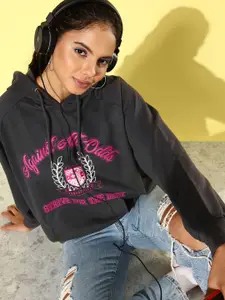 The Roadster Life Co. Graphic Printed Anti Fits/ Oversized Hooded Sweatshirt